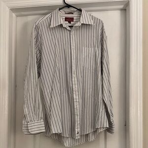 Nordstrom Black and White Striped Casual Shirt